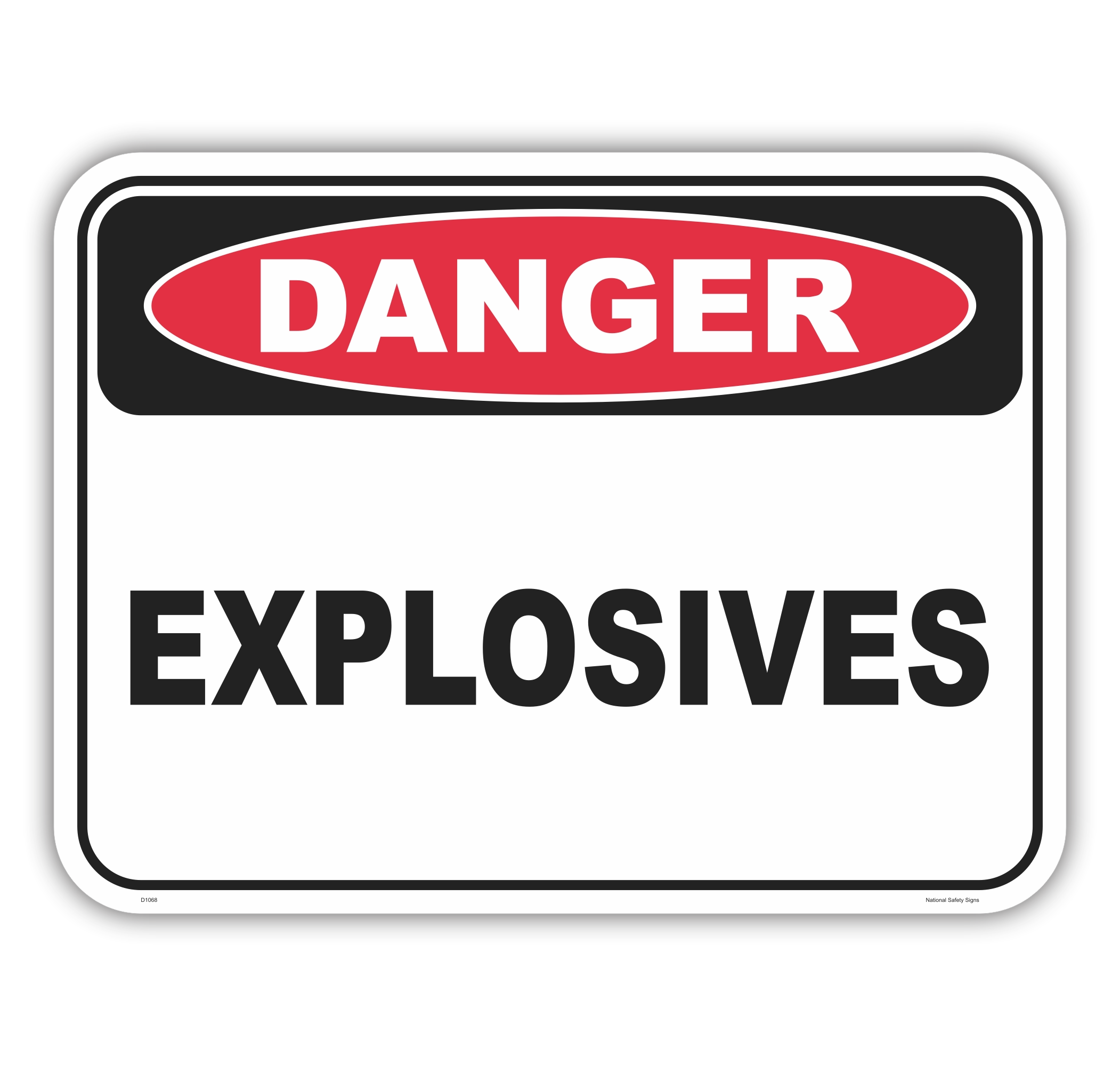 Explosives Sign D1068