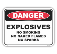 Explosives Sign D1069