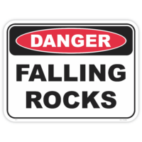 Danger falling rocks safety sign - AS1319 compliant, National Safety Signs Australia
