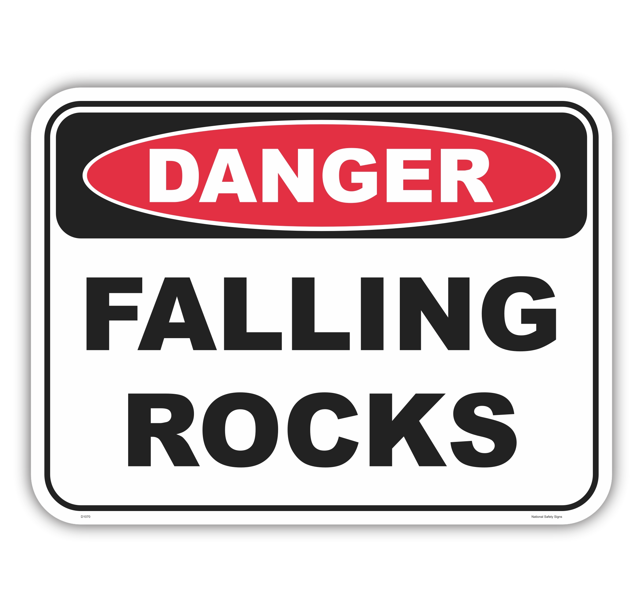 Falling Rocks Sign D1070