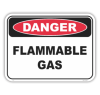 Flammable Gas Sign D1072