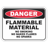 Danger flammable materials safety sign - AS1319 compliant, National Safety Signs Australia