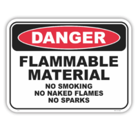 Flammable Material Sign D1074