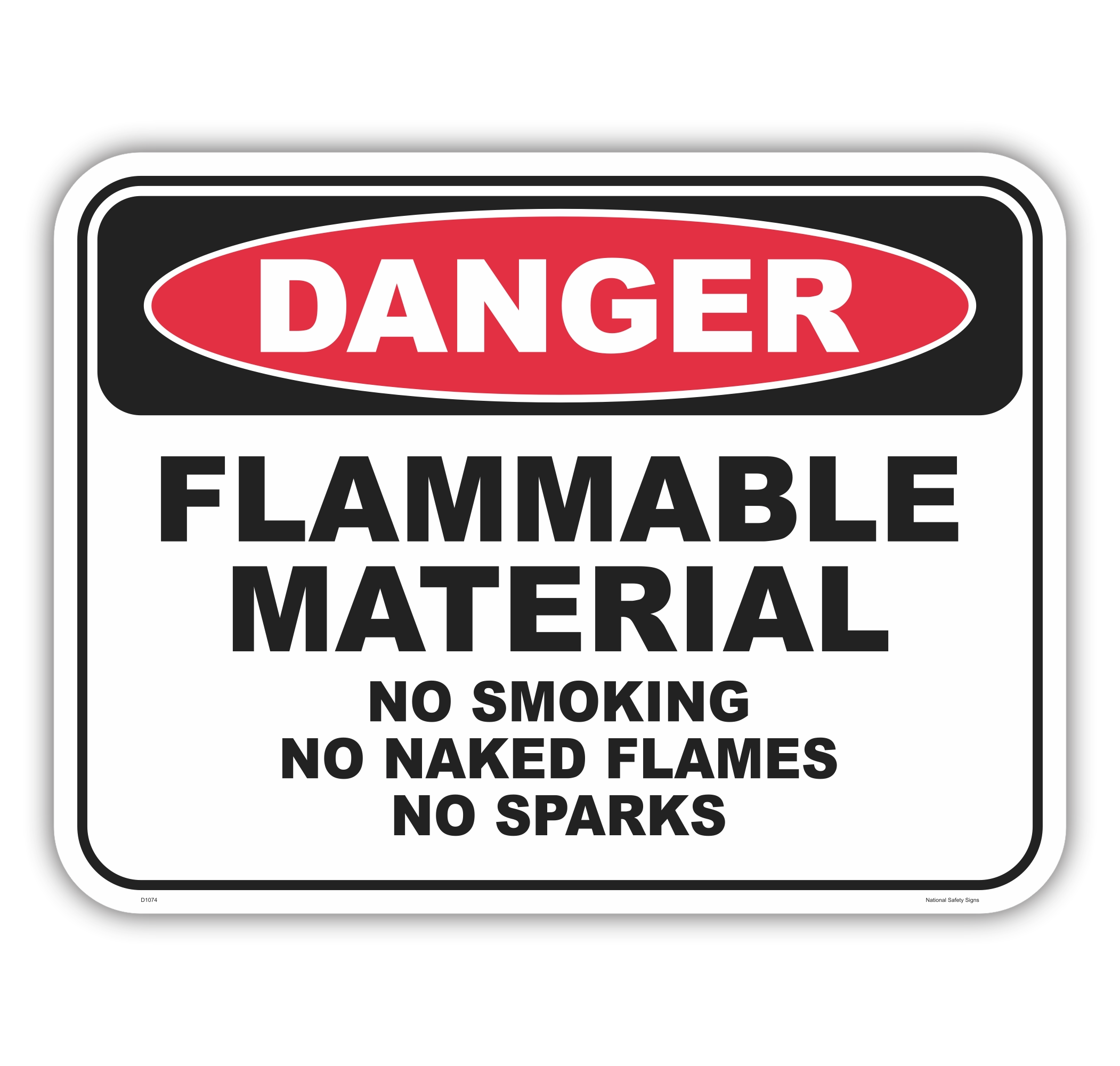 Flammable Material Sign D1074