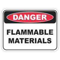 Danger flammable materials safety sign - AS1319 compliant, National Safety Signs Australia