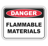 Flammable Materials Sign D1075