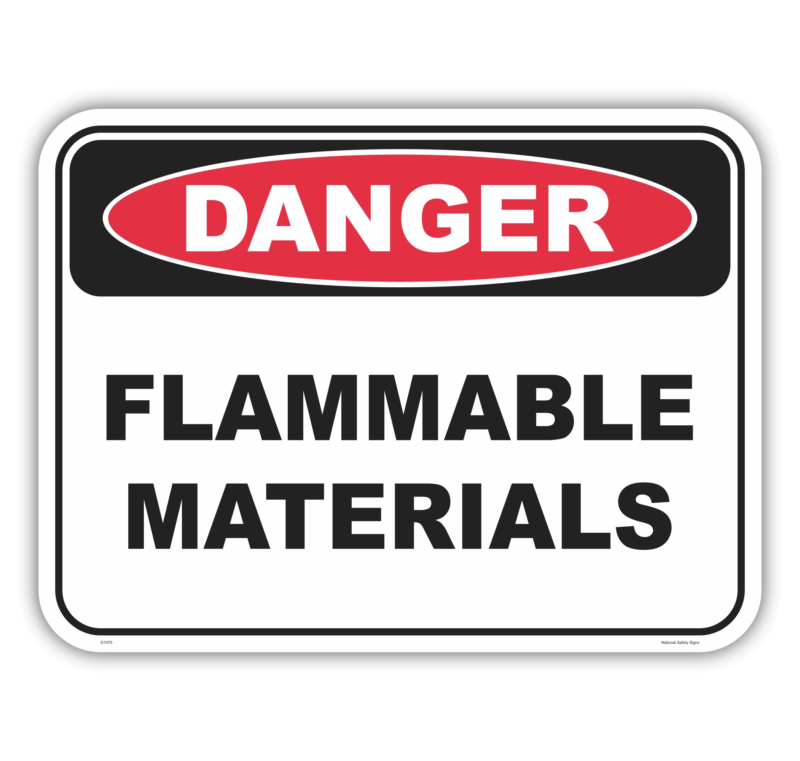 Flammable Materials Sign D1075 - National Safety Signs