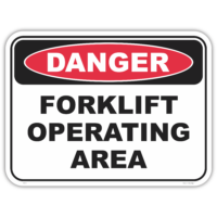 Danger forklift operating area safety sign - AS1319 compliant, National Safety Signs Australia