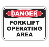 Forklift Area Sign D1076