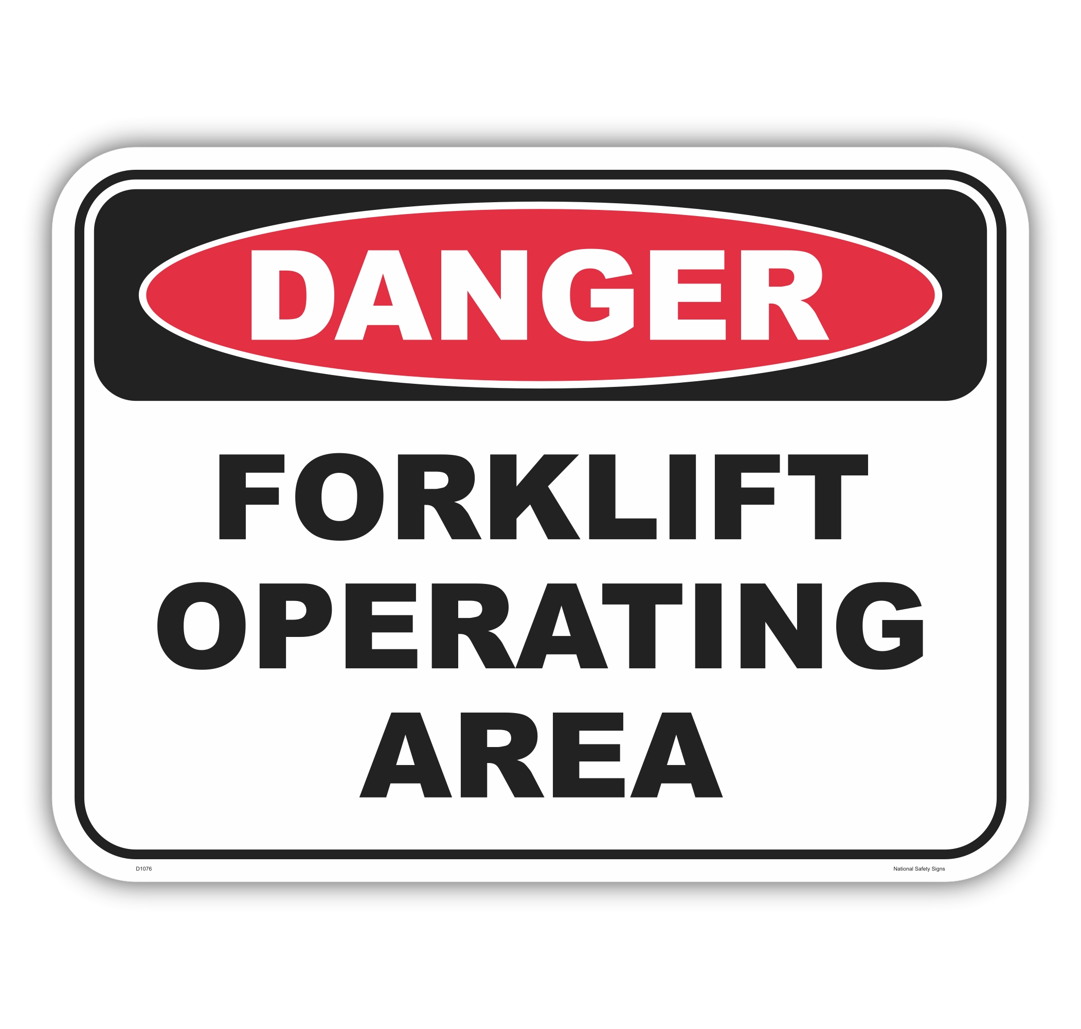 Forklift Area sign D1076