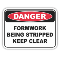 Formwork Stripping Sign D1077