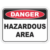 Danger hazardous area safety sign - AS1319 compliant, National Safety Signs Australia