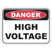 Danger high voltage safety sign - AS1319 compliant, National Safety Signs Australia