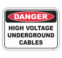 High Voltage Underground Cables Sign D1089