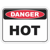 Danger hot safety sign - AS1319 compliant, National Safety Signs Australia