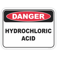 Danger hydrochloric acid safety sign - AS1319 compliant, National Safety Signs Australia
