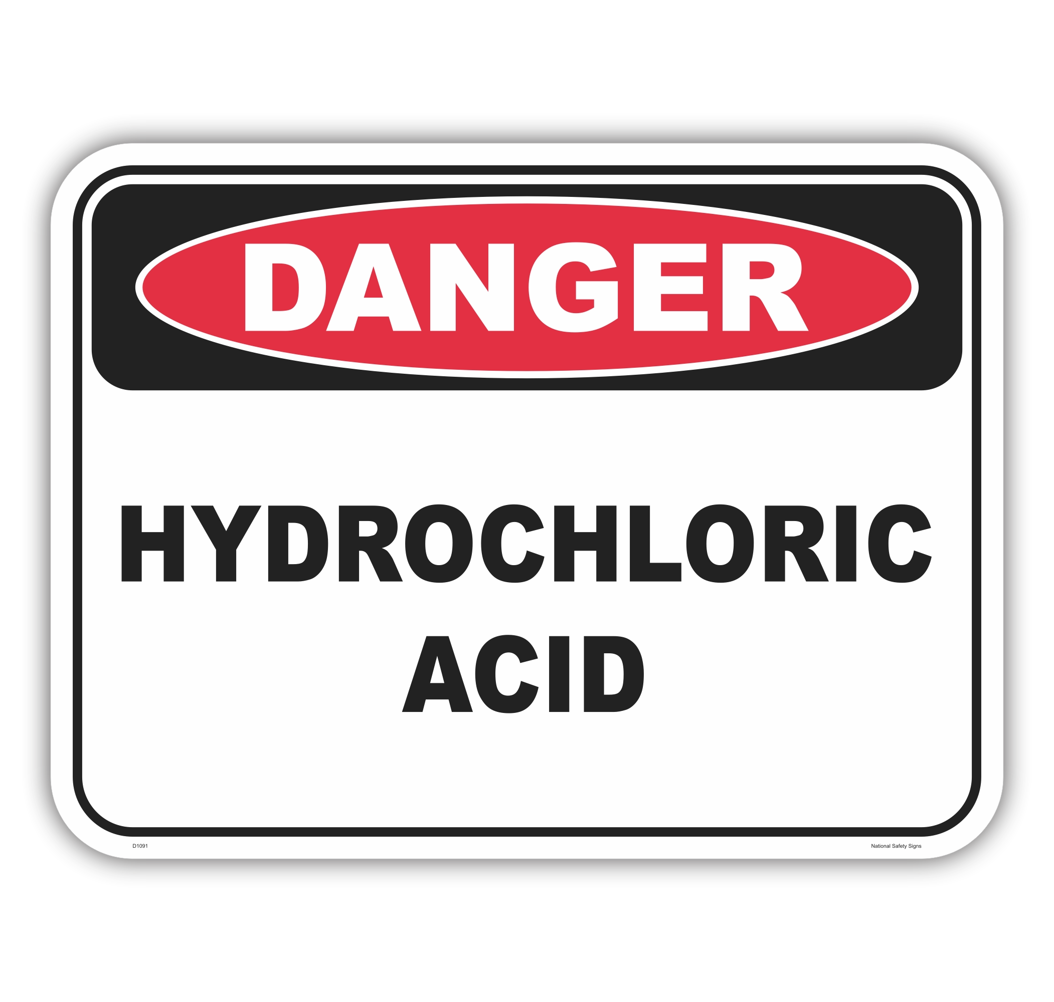 Hydrochloric Acid Sign D1091