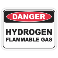 Danger hydrogen gas safety sign - AS1319 compliant, National Safety Signs Australia