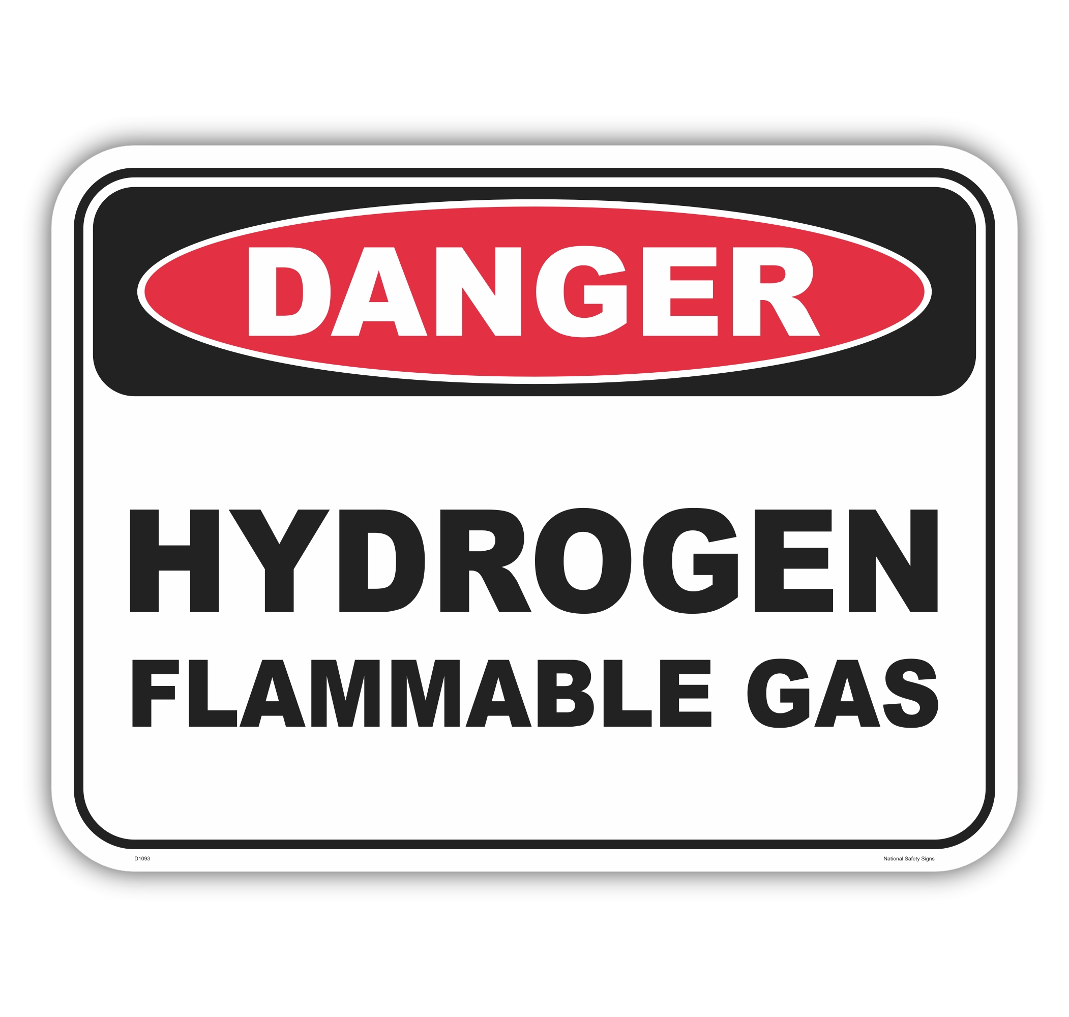 Hydrogen Gas Sign D1093