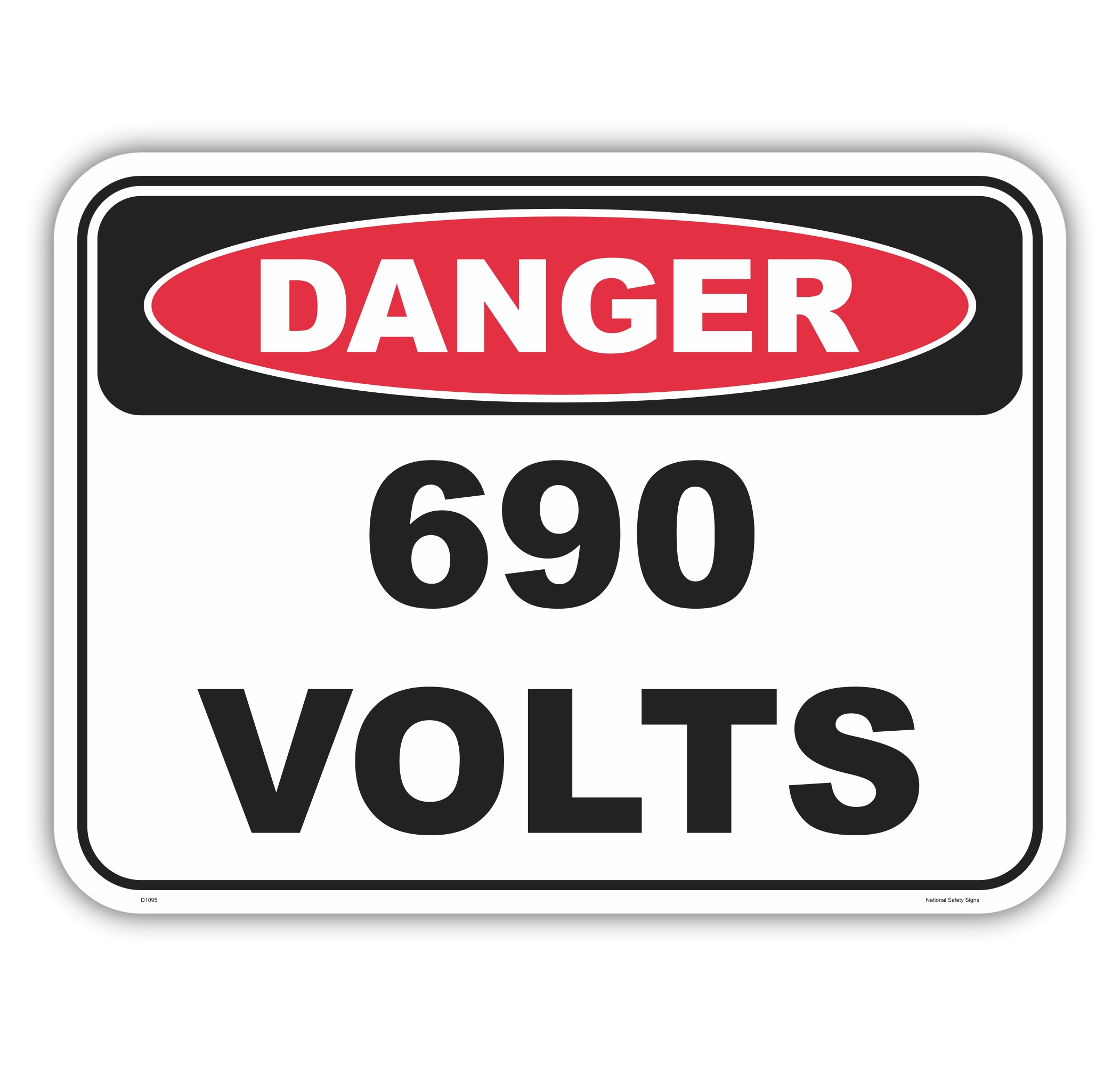 690 Volts Sign D1095