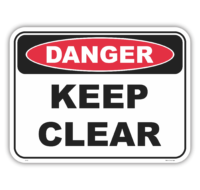 Keep Clear Sign D1098