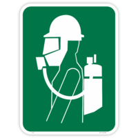 Emergency breathing apparatus safety sign - AS1319 compliant, National Safety Signs Australia