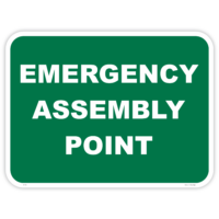 Emergency Assembly Point safety sign - AS1319 compliant, National Safety Signs Australia