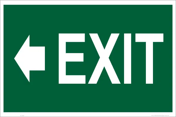 emergency exit left arrow
