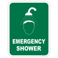Emergency shower safety sign - AS1319 compliant, National Safety Signs Australia