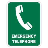 Emergency telephone safety sign - AS1319 compliant, National Safety Signs Australia
