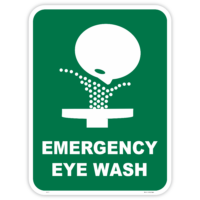 Emergency eye wash safety sign - AS1319 compliant, National Safety Signs Australia