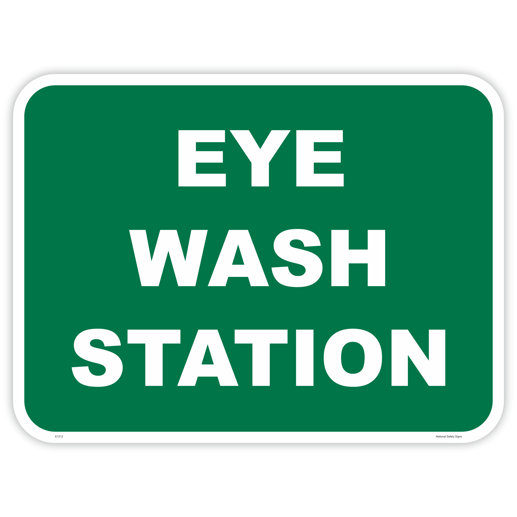 Emergency eye wash station safety sign - AS1319 compliant, National Safety Signs Australia