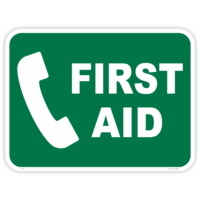 First aid phone safety sign - AS1319 compliant, National Safety Signs Australia