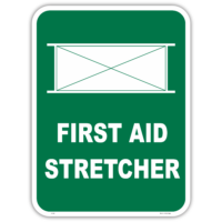 First aid stretcher safety sign - AS1319 compliant, National Safety Signs Australia