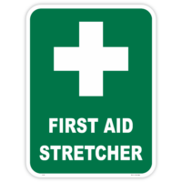 First aid stretcher safety sign - AS1319 compliant, National Safety Signs Australia