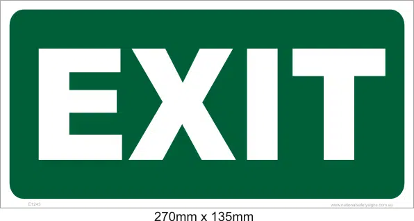 Emergency Exit       E1243 - Image 2