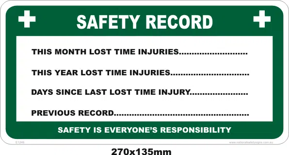 Safety Record     E1246 - Image 2