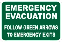 Emergency Evacuation  sign    E1262