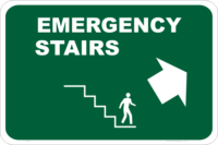 Emergency Stairs sign