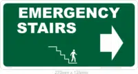 Emergency Stairs sign
