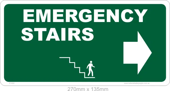 Emergency Stairs sign