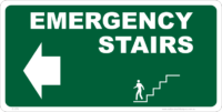 Emergency Stairs sign