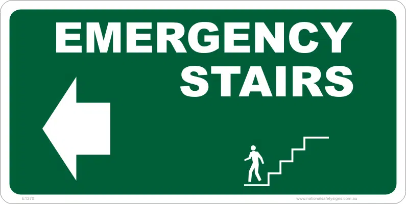 Emergency Stairs sign