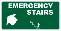 Emergency STAIRS sign