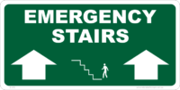 Emergency STAIRS sign