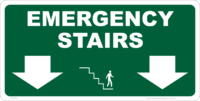 Emergency STAIRS sign