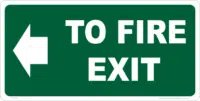 TO FIRE EXIT sign