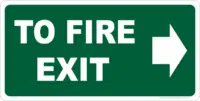 TO FIRE EXIT sign