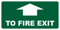 TO FIRE EXIT sign