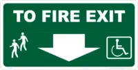 TO FIRE EXIT sign